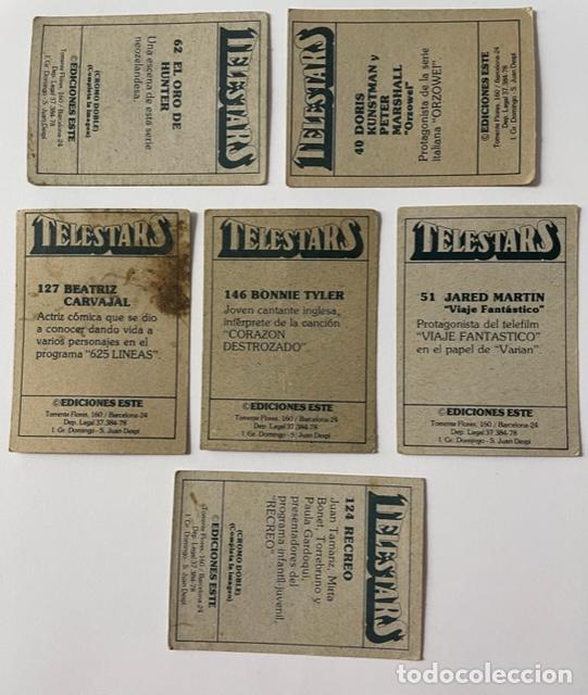 Coleccionismo cromos antiguos: TELESTARS - LOTE DE CROMOS - Foto 2