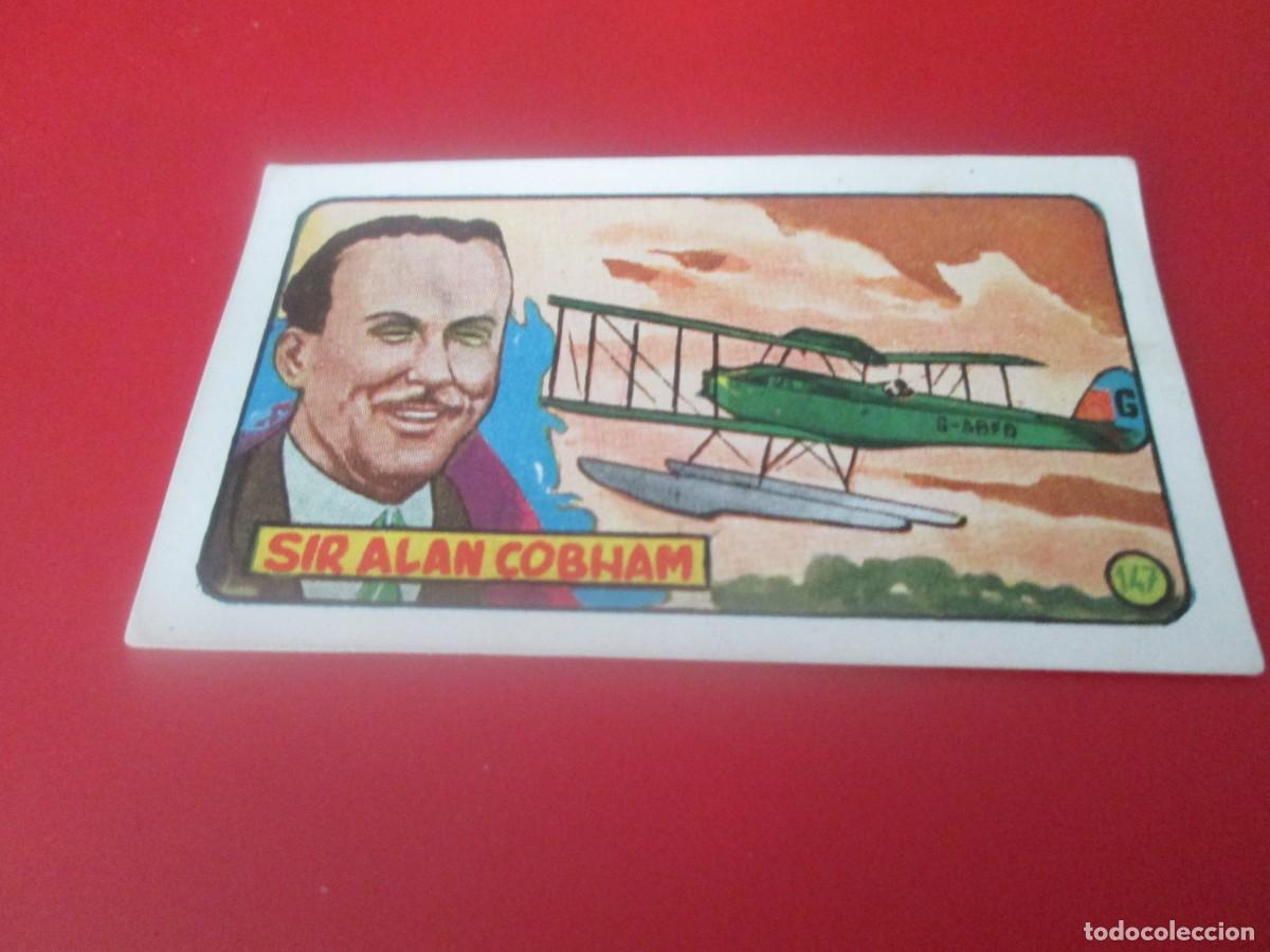 Collectable Antique Stickers: HEROES MUNDIALES CLIPER 147 SIR ALAN COBHAM