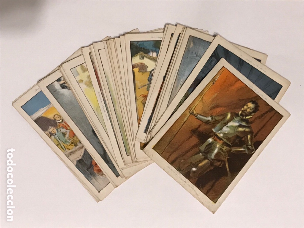 Coleccionismo Cromos antiguos: Colecci&oacute;n 37 cromos Don quijote de l Mancha. Chocolates Amatller 1 parte