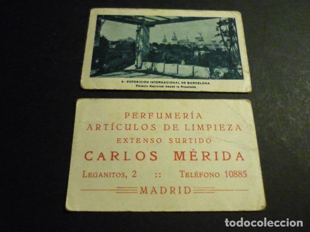 Colecionismo Cromos antigos: CROMO PUBLICIDAD PERFUMERIA CARLOS MERIDA MADRID