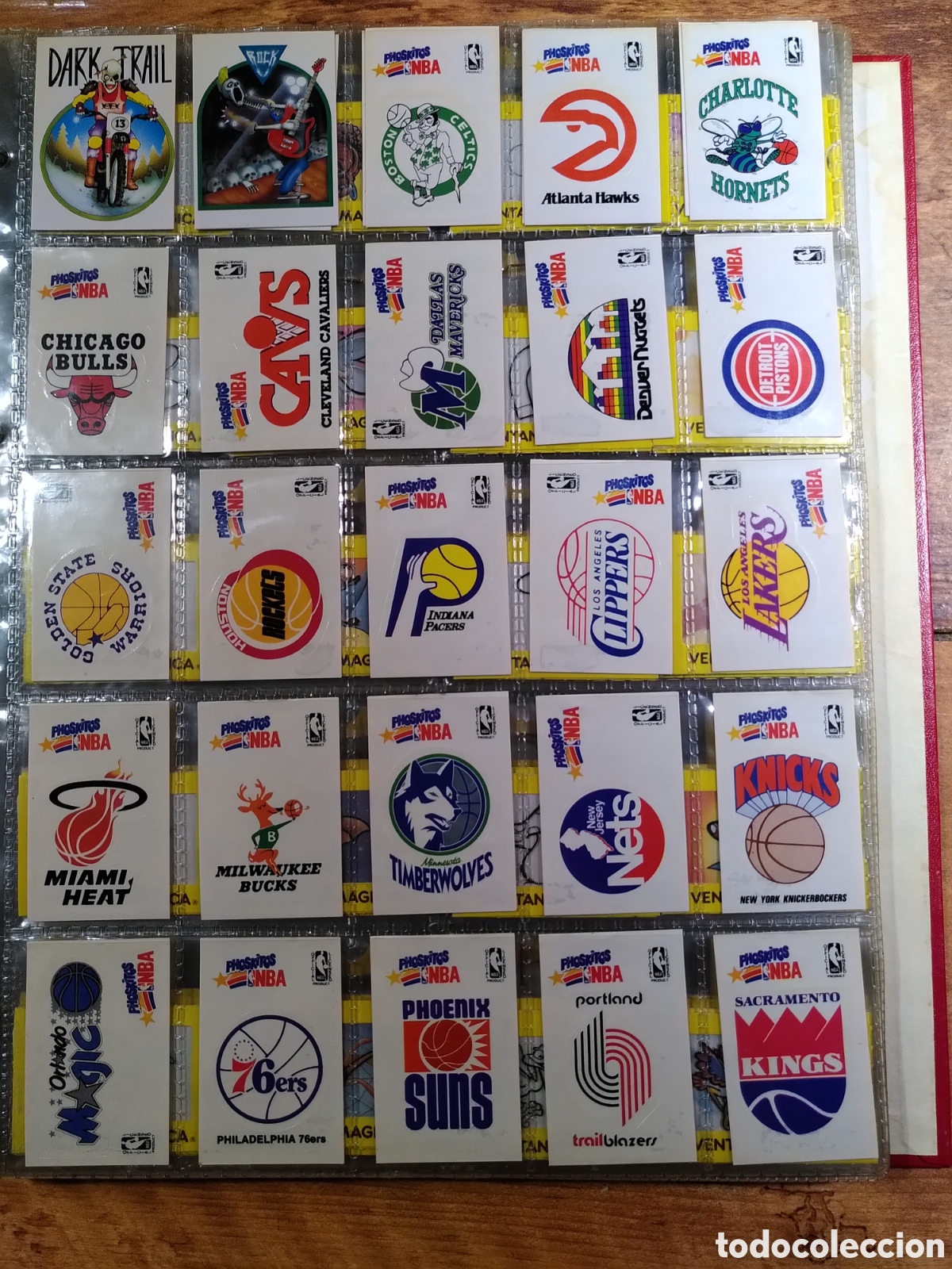 Collectable Antique Stickers: 24 cromos Equipos NBA - Phoskitos (a&ntilde;os 80)