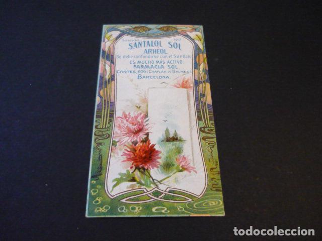 Collectionnisme Cartes &agrave; collectionner anciennes: BARCELONA SANTALOL SOL ANTIGUO CROMO PUBLICITARIO