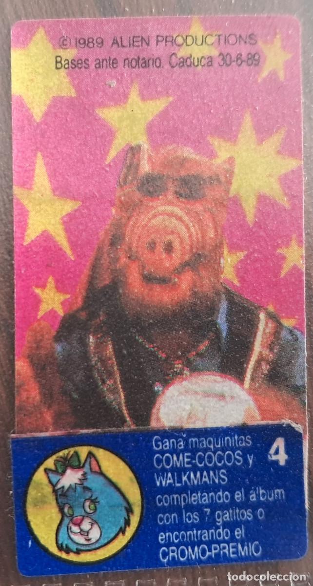 Coleccionismo Cromos antiguos: cromo adhesivo de chicle, serie Alf, a&ntilde;o 1989. despegado.