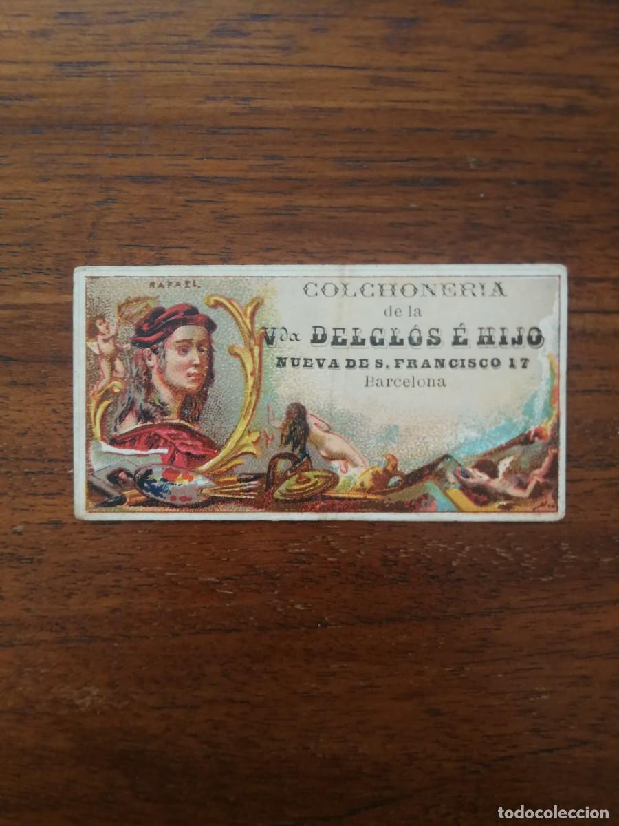 Coleccionismo cromos antiguos: COLCHONERIA DE LA VIUDA DE DELCL&Oacute;S E HIJO - BARCELONA - CROMO PUBLICITARIO ( RAFAEL DE URBINO )