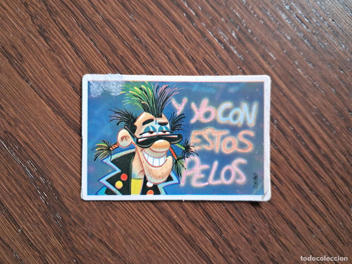 Coleccionismo cromos antiguos: cromo adhesivo de bollycao, Pegui-tarjeta II, y yo con estos pelos... despegado.