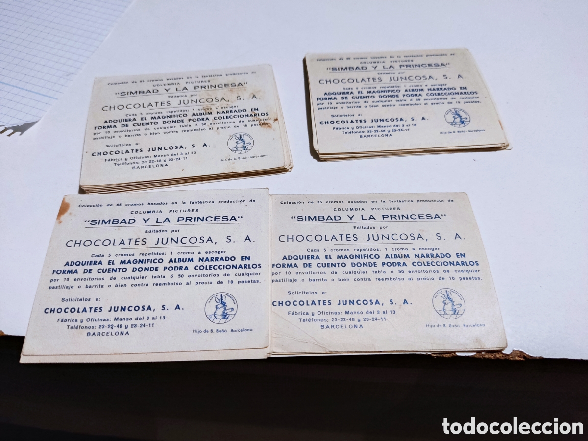 Coleccionismo cromos antiguos: 38 cromos simbad y la princesa, chocolates juncosa - Foto 6