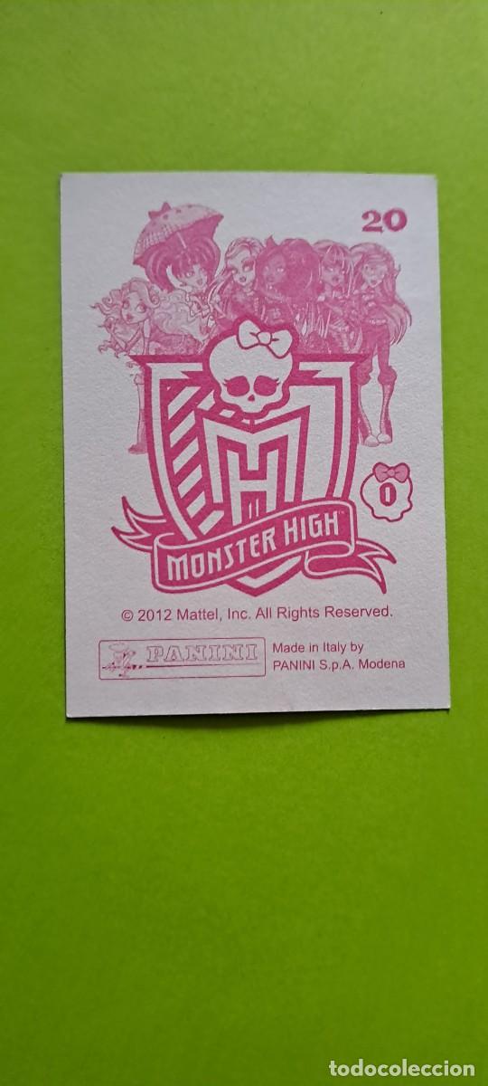 Coleccionismo cromos antiguos: N&ordm; 20 CROMO MONSTER HIGH PANINI 2012 NUEVO - Foto 2