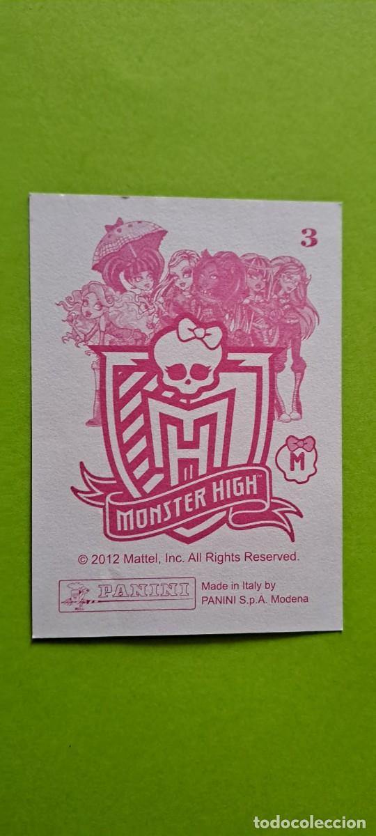 Coleccionismo cromos antiguos: N&ordm; 3 CROMO MONSTER HIGH PANINI 2012 NUEVO - Foto 2