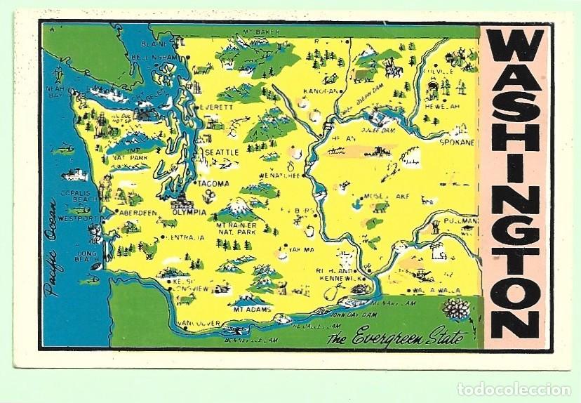 Collectionnisme Cartes &agrave; collectionner anciennes: CROMOS DE MAPA WASHINGTON SIN PUBLICIDAD
