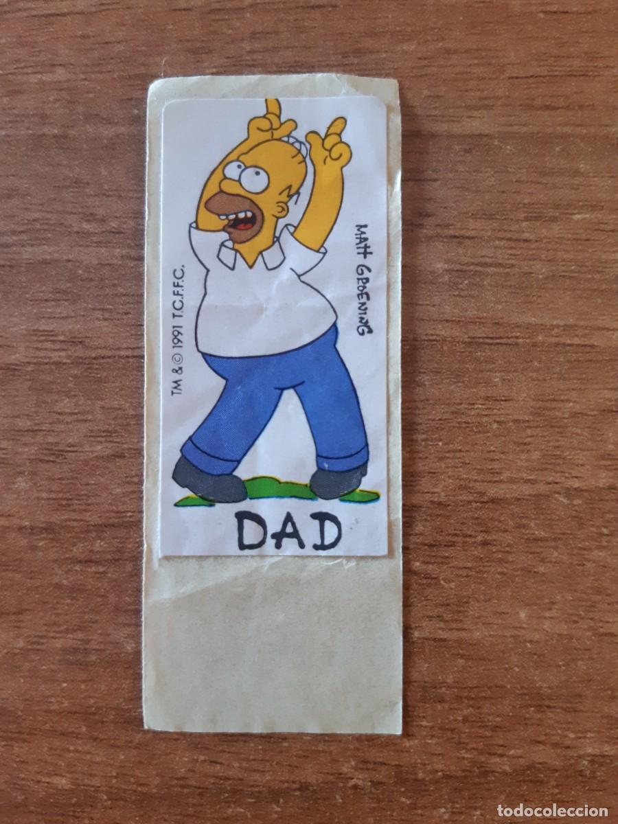 Coleccionismo cromos antiguos: Pegatina chicle Los Simpsons. Homer - Foto 1