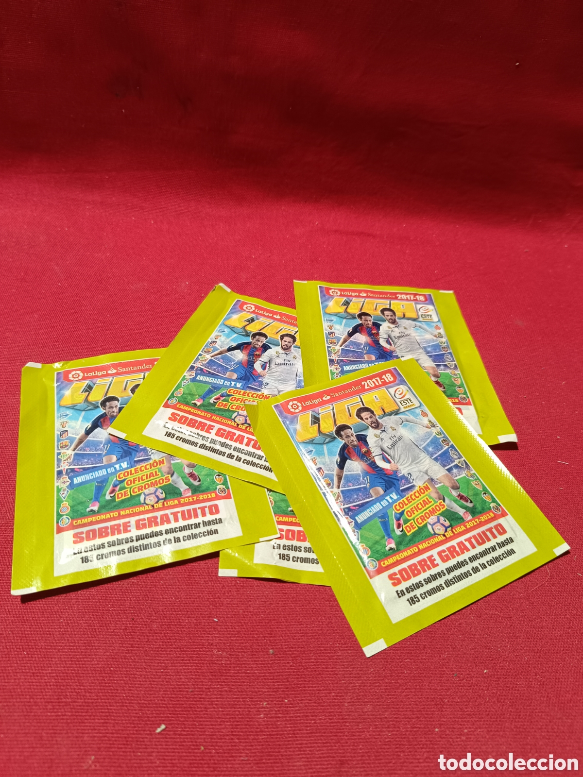 Sammeln alte Sammelbilder: Lote. 5 sobres sin abrir LIGA SANTANDER 2017 2018 EDICIONES ESTE SOBRE GRATUITO ANCHO