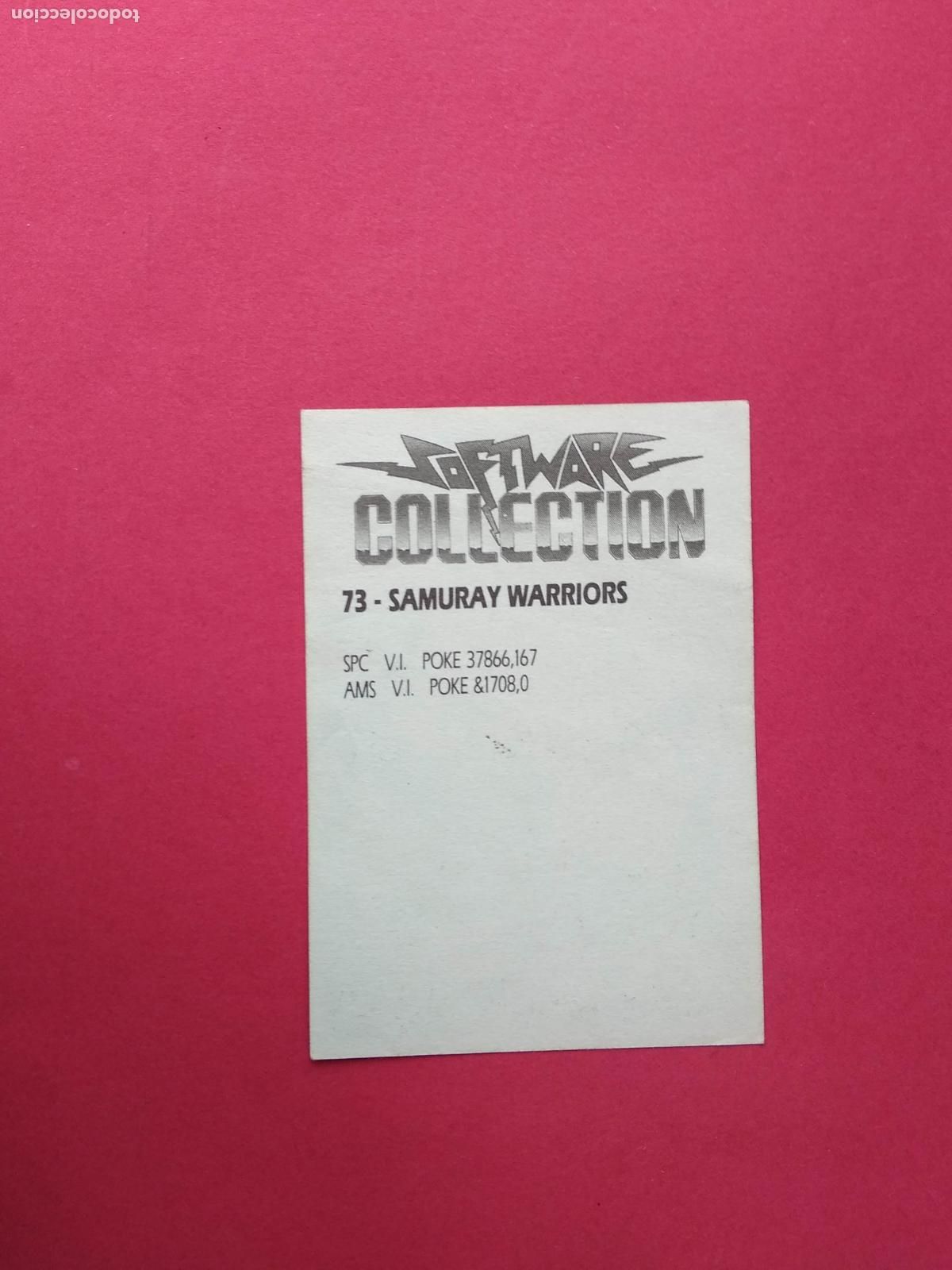 Coleccionismo cromos antiguos: SOFTWARE COLLECTION CROMO NUNCA PEGADO N&ordm; 73 SAMURAY WARRIORS - Foto 2
