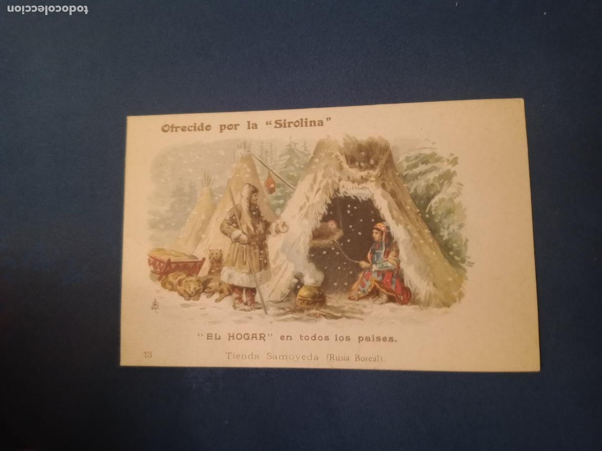 Coleccionismo Cromos antiguos: TARJETA-CROMO LITOGRAFICO EL HOGAR EN TODOS LOS PAISES - OFRECIDO POR LA SIROLINA. RUSIA