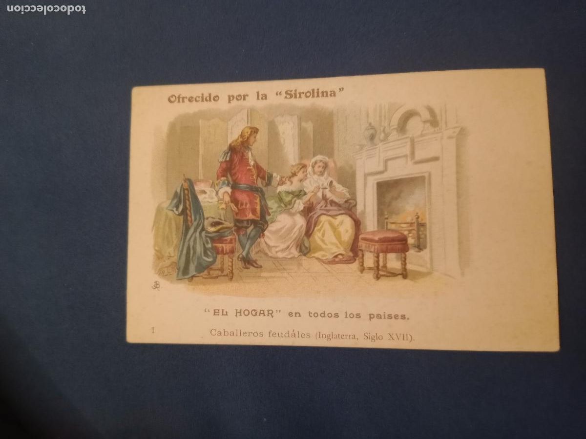 Coleccionismo Cromos antiguos: TARJETA-CROMO LITOGRAFICO EL HOGAR EN TODOS LOS PAISES - OFRECIDO POR LA SIROLINA. INGLATERRA