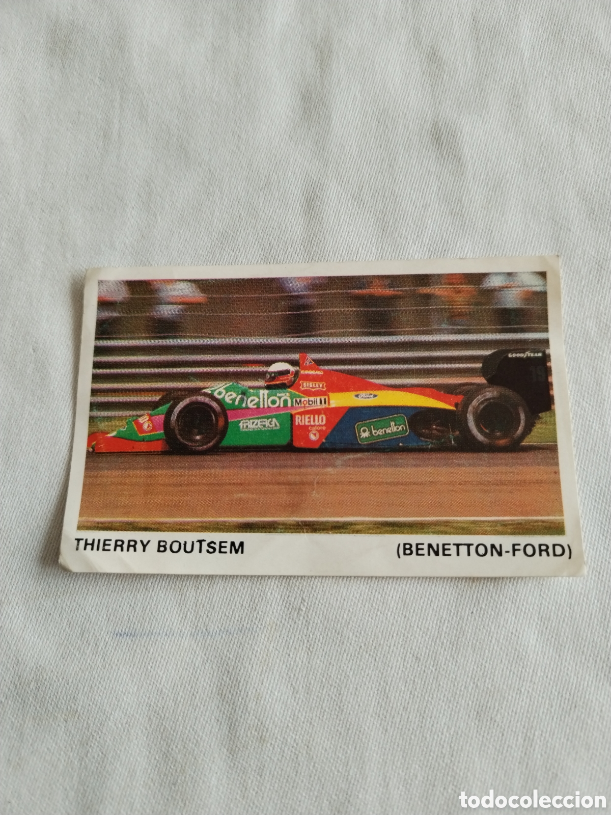 Sammeln alte Sammelbilder: Cromo adhesivo Thierry Boutsem F1 benetton-ford n&deg;22