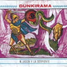 Coleccionismo Cromos antiguos: DUNKIRAMA Nº 8 - JASÓN Y LA SERPIENTE - CROMO CHICLE DUNKIN