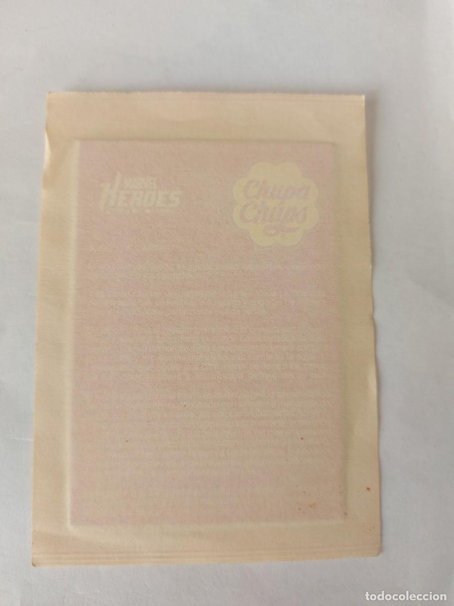 Coleccionismo cromos antiguos: Sobre de cromos sin abrir marvel chupa chups - Foto 2