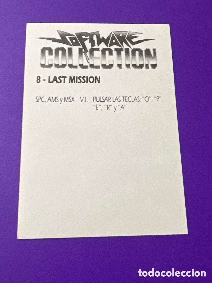 Coleccionismo cromos antiguos: C2772. CROMO SOFTWARE COLLECTION 8 LAST MISSION - Foto 1