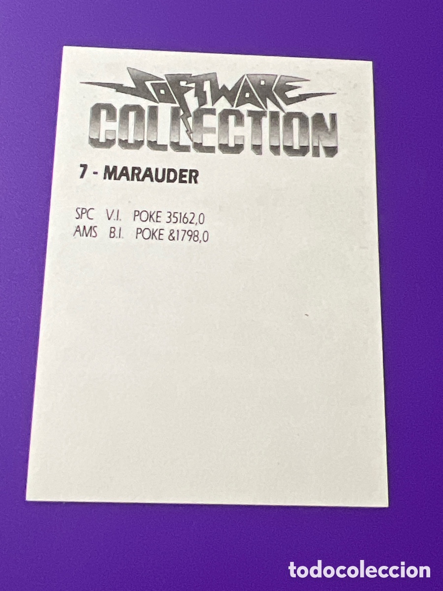 Coleccionismo cromos antiguos: C2787. SOFTWARE COLLECTION 7 MARAUDER - Foto 2