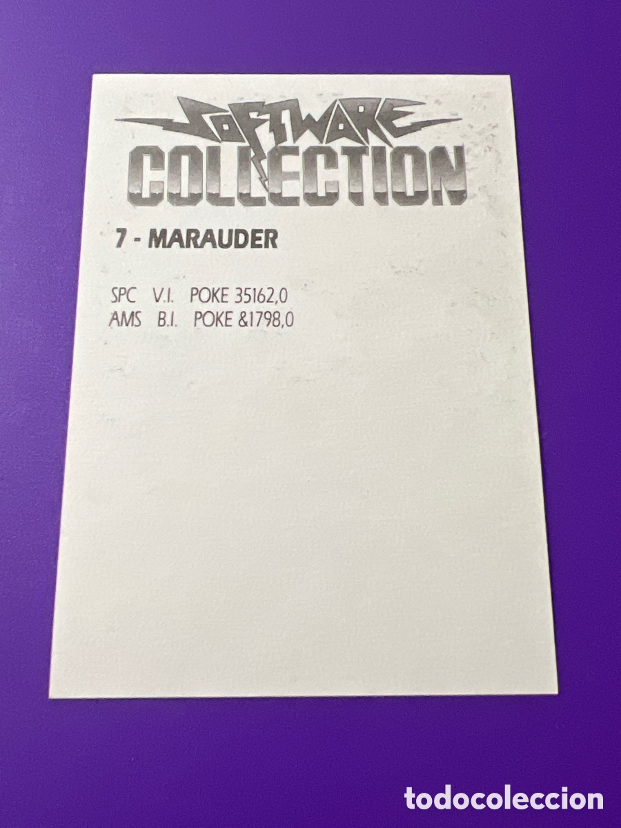 Coleccionismo cromos antiguos: C2793. SOFTWARE COLLECTION 7 MARAUDER - Foto 2
