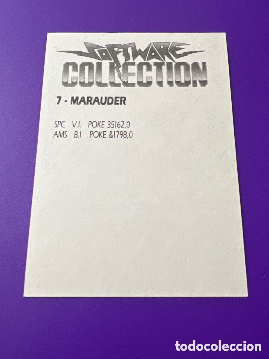 Coleccionismo cromos antiguos: C2795. SOFTWARE COLLECTION 7 MARAUDER - Foto 2
