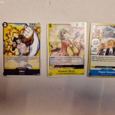 Coleccionismo Cromos antiguos: 3 CARTAS ONE PIECE CARD GAME