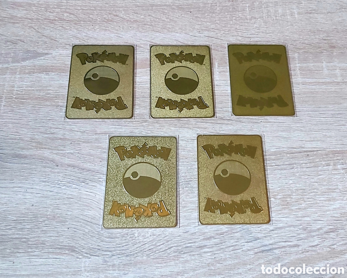 Coleccionismo cromos antiguos: 5 cartas Pokemon de metal rainbow Arcoiris - Foto 7
