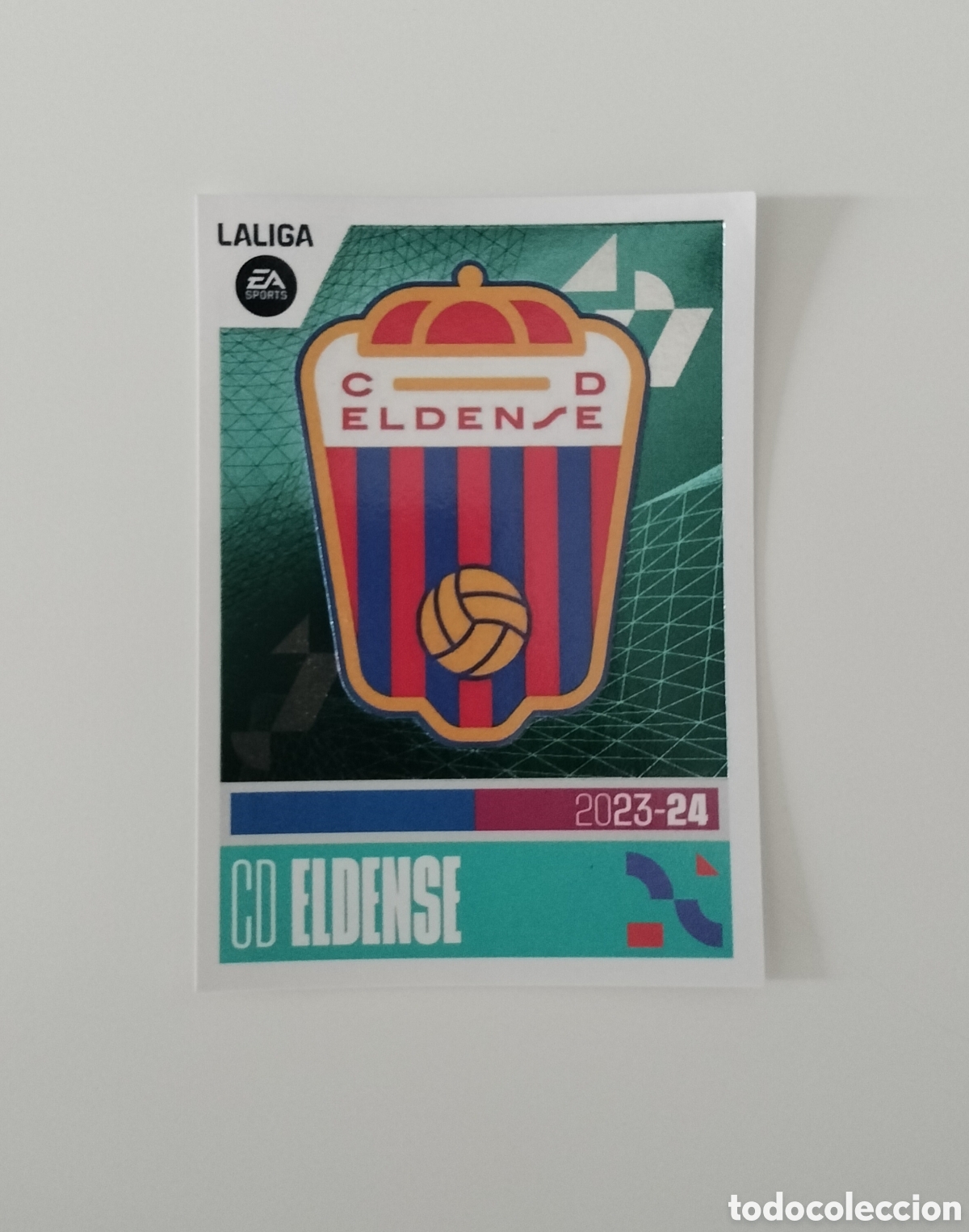 Coleccionismo cromos antiguos: 9 ESCUDOS SEGUNDA DIVISI&Oacute;N CD ELDENSE LIGA ESTE PANINI 2023 2024
