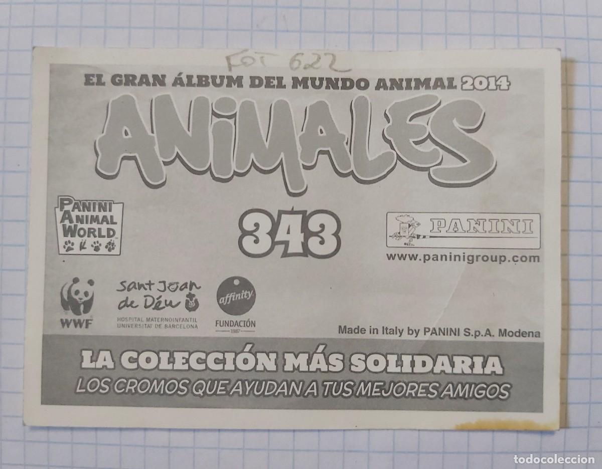Coleccionismo cromos antiguos: Cromo Animales, n&ordm; 343, Panini - Foto 2