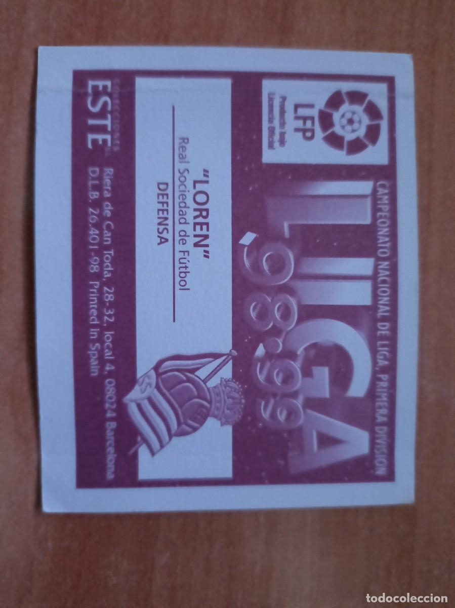 Coleccionismo cromos antiguos: loren liga 98 99 - Foto 2