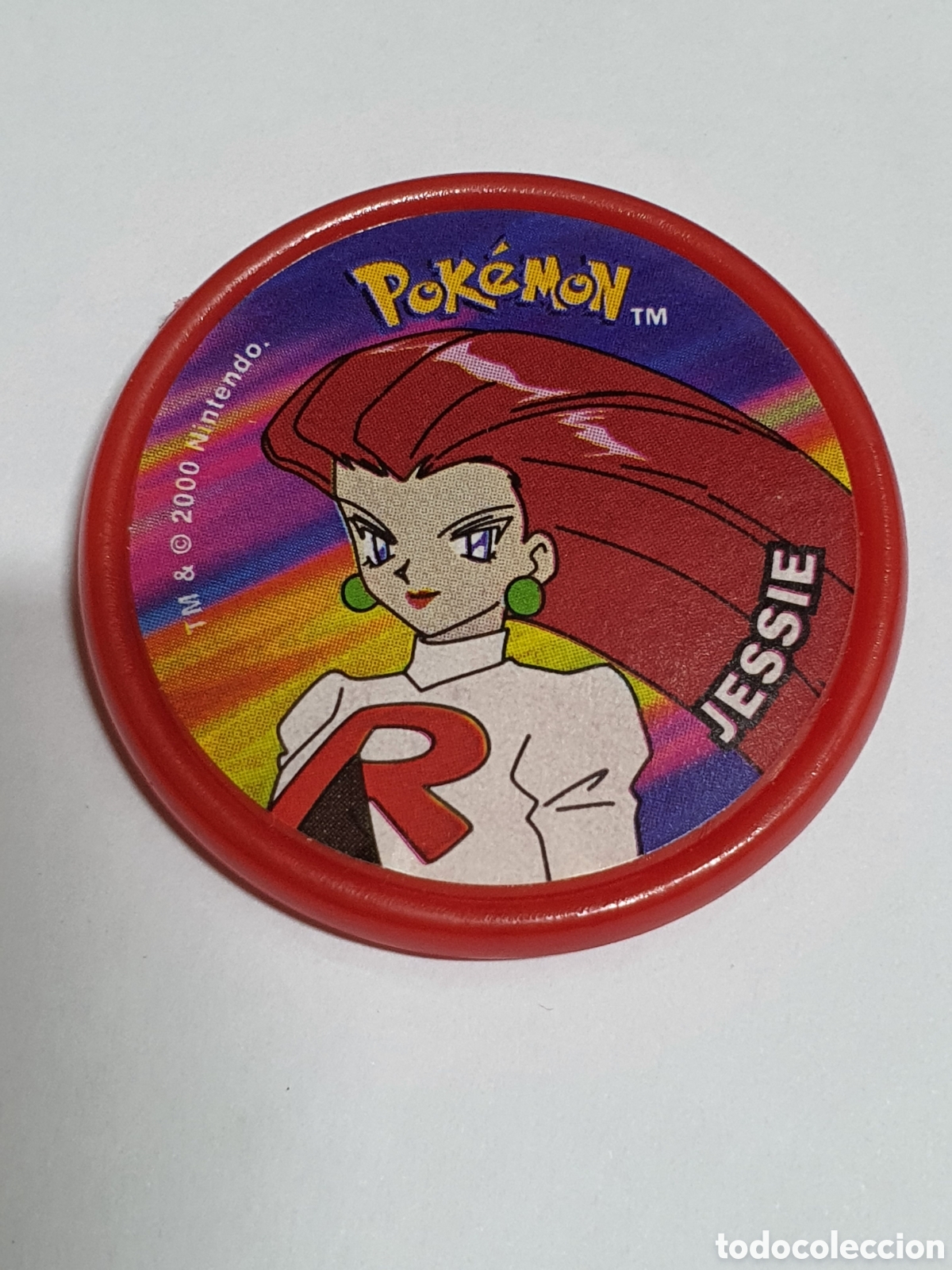 Coleccionismo cromos antiguos: Pokemon m&aacute;ster tazo rojo, Jassie, matutano Nintendo