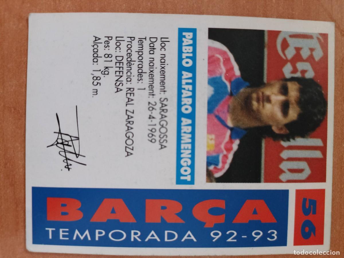 Coleccionismo cromos antiguos: pablo liga 92 93, bar&ccedil;a - Foto 2