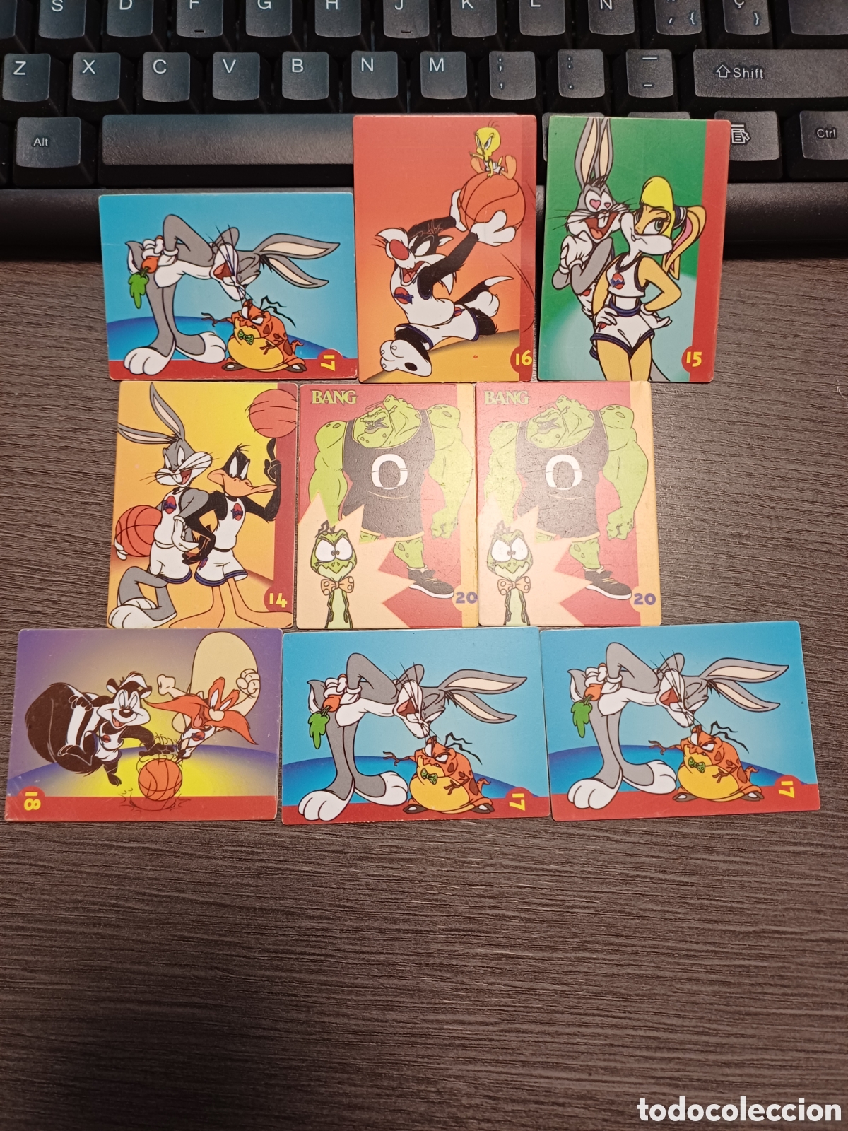 Coleccionismo cromos antiguos: 9 CROMOS TARJETAS SPACE JAM, DANONE, BUBS BUNNY - Foto 1
