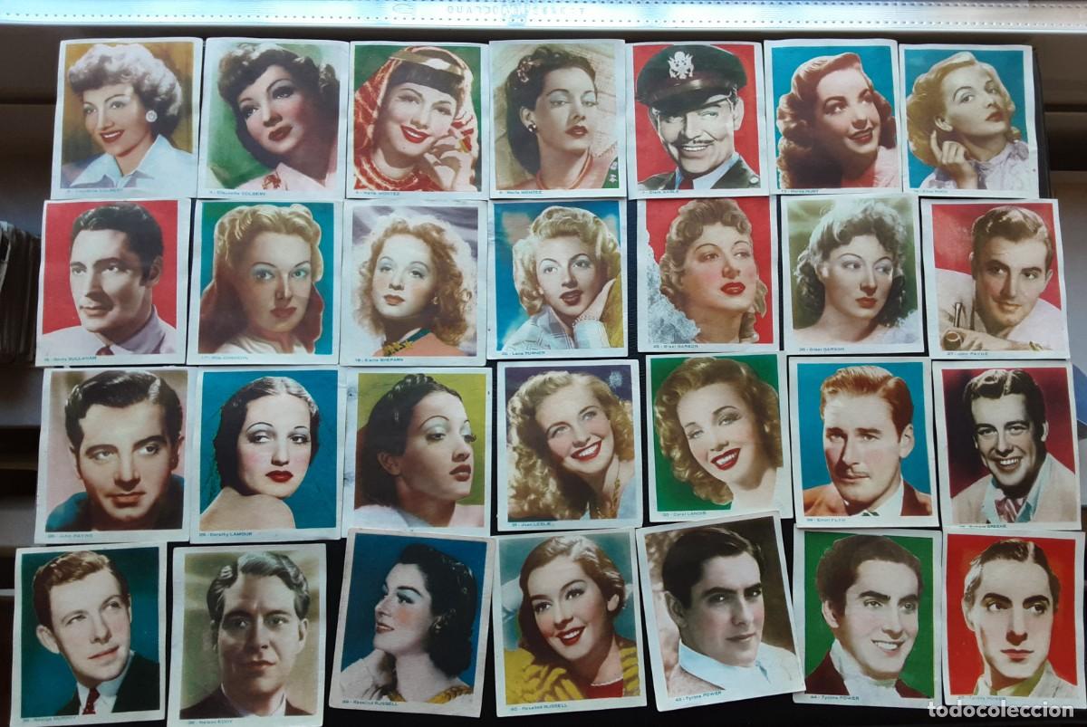 Coleccionismo Cromos antiguos: Lote de m&aacute;s de noventa cromos Cinelandia Bruguera, sobre 1950