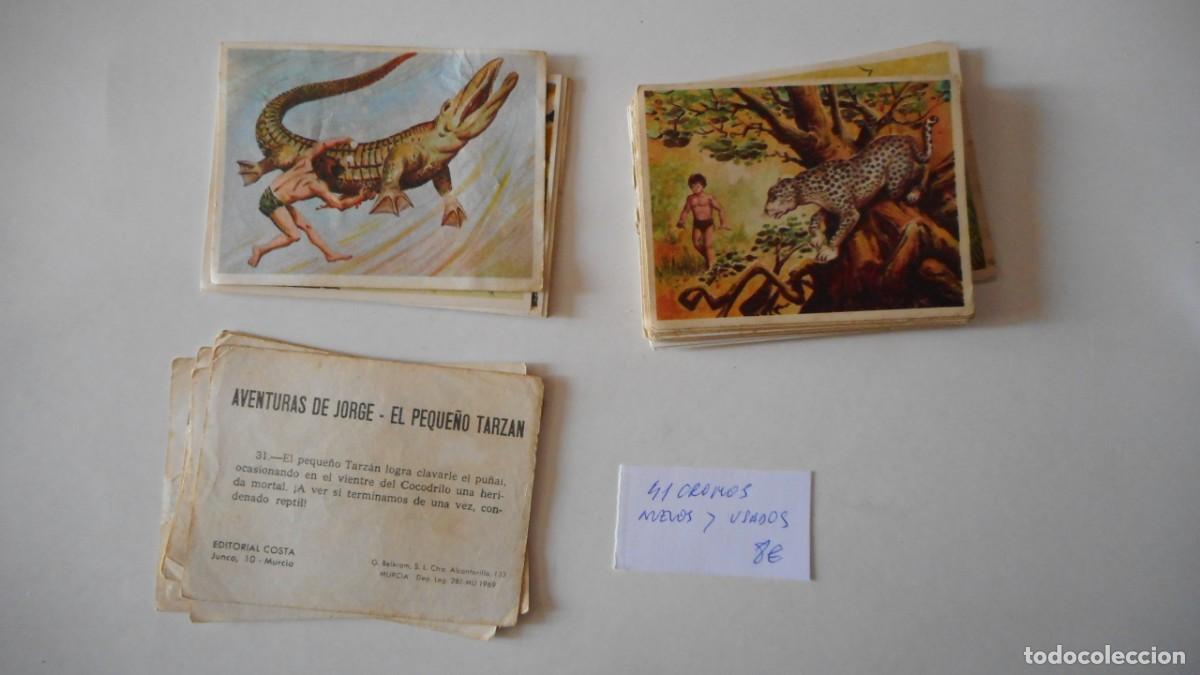 Collezionismo Figurine antiche: JORGE EL PEQUE&Ntilde;O TARZ&Aacute;N 41 CROMOS NUEVOS Y USADOS