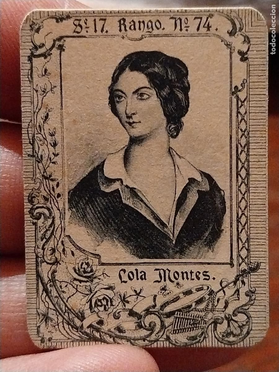 Coleccionismo Cromos antiguos: RANGO FOTOTIPIA SERIE 17 N&ordm; 74 LOLA MONTES TODA 4 X 3,3CM