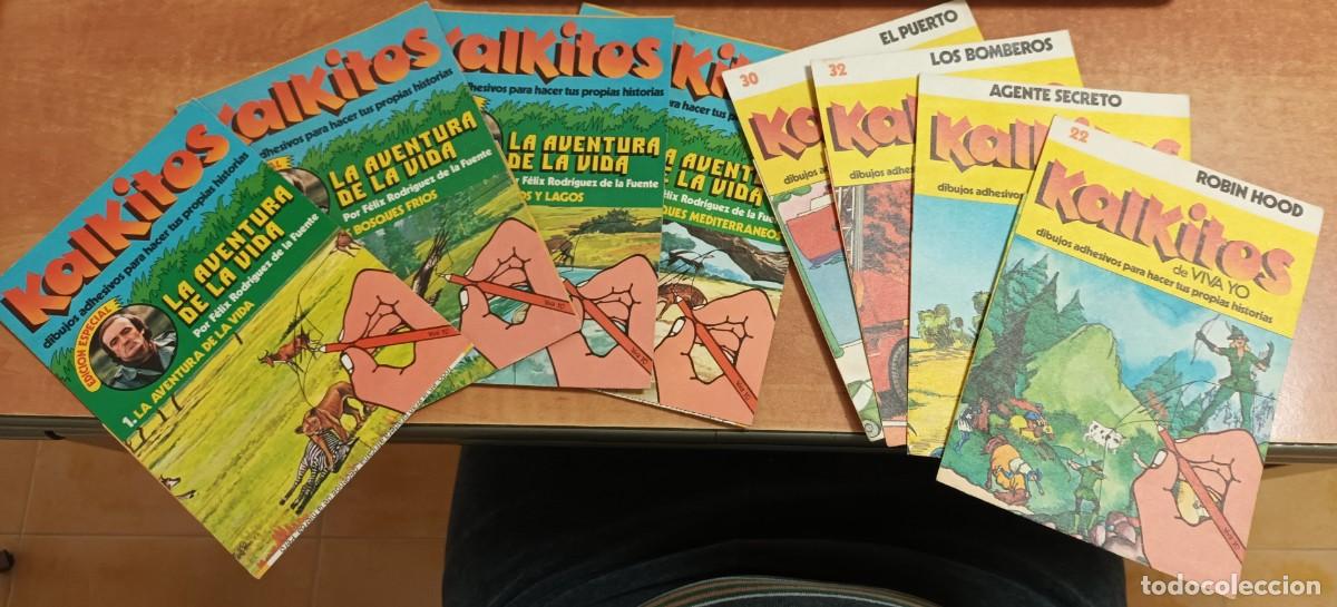 Coleccionismo Cromos antiguos: LOTE 8 KALKITOS PEGADOS BUEN ESTADO