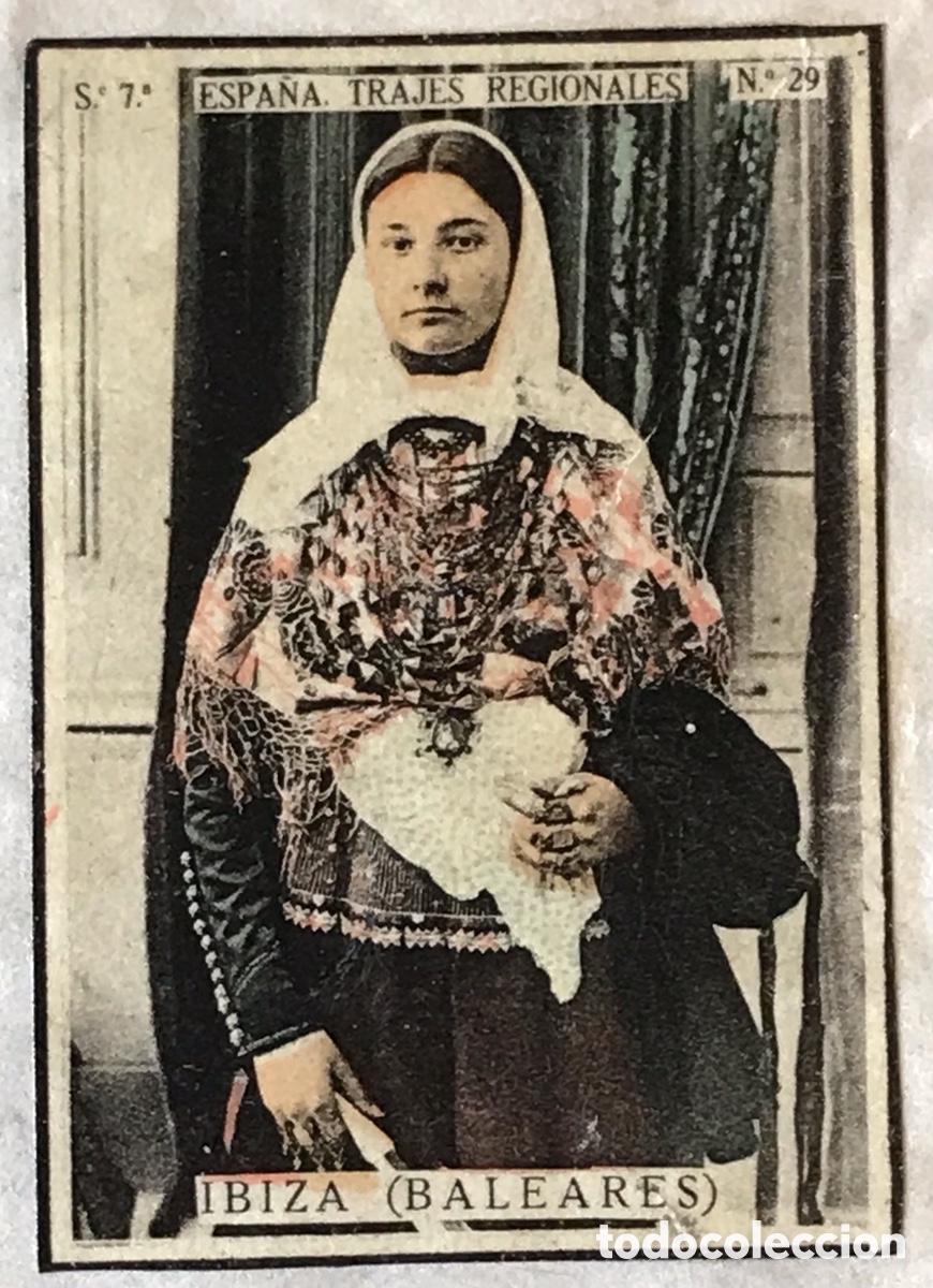 Coleccionismo Cromos antiguos: Cromo trajes regionales Espa&ntilde;a Ibiza Baleares. Serie 7-29