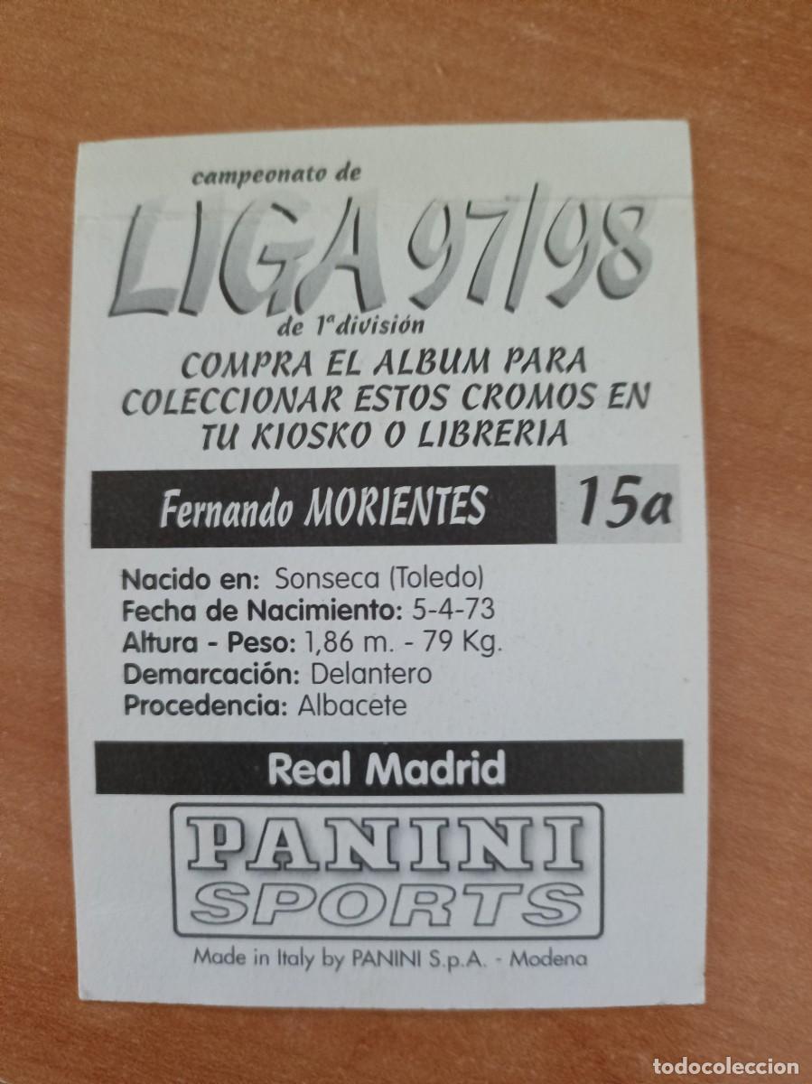 Coleccionismo cromos antiguos: morientes, liga 97 98. - Foto 2