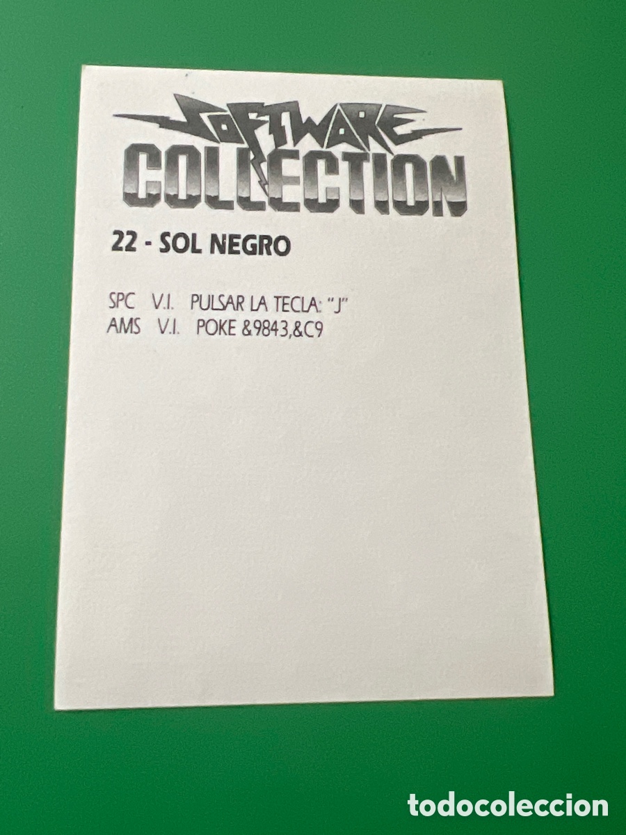 Coleccionismo cromos antiguos: C3207. SOFTWARE COLLECTION 22 SOL NEGRO - Foto 2