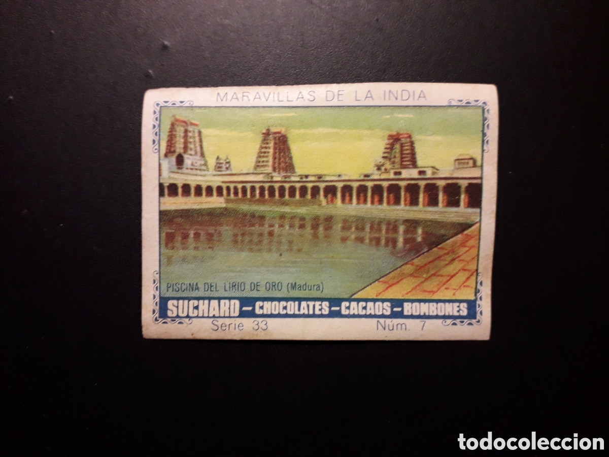 Collectable Antique Stickers: MARAVILLAS DE LA INDIA SERIE 33 N&deg; 7 ALBUM AZUL SUCHARD 1932 SIN PEGAR. PEDIDO M&Iacute;NIMO 3&euro;