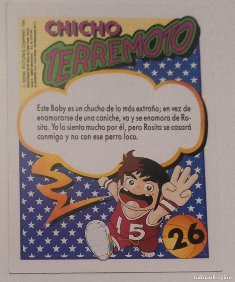 Coleccionismo cromos antiguos: CHICHO TERREMOTO N&ordm; 26 BOBY EDICIONES ESTE 1991 - Foto 2