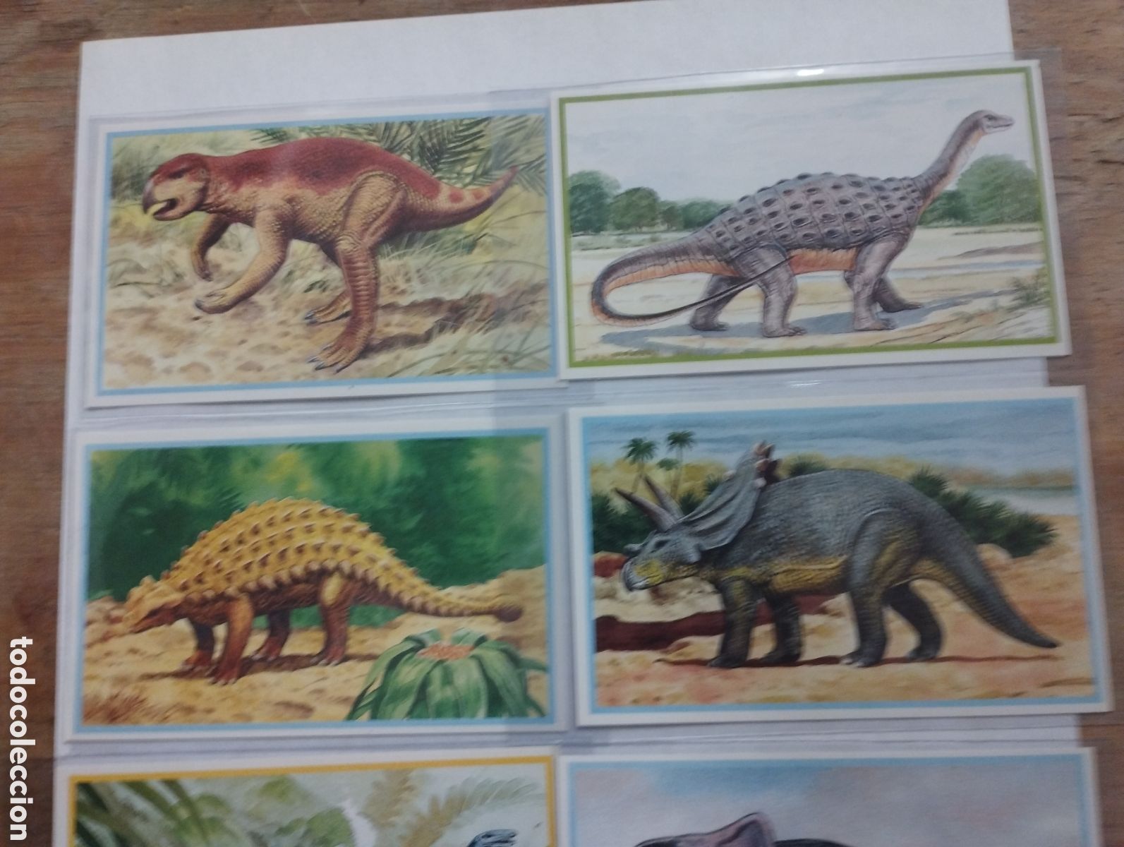 Coleccionismo cromos antiguos: Lote de 8 cromos DINOSAURIOS COME SAURIOS - Foto 3