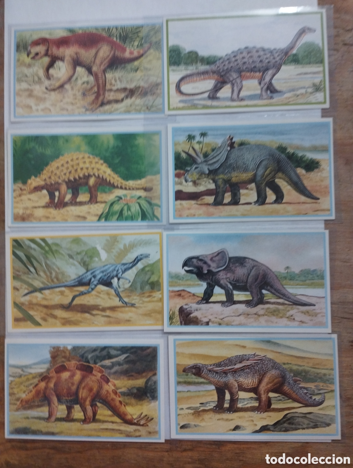 Coleccionismo cromos antiguos: Lote de 8 cromos DINOSAURIOS COME SAURIOS - Foto 1