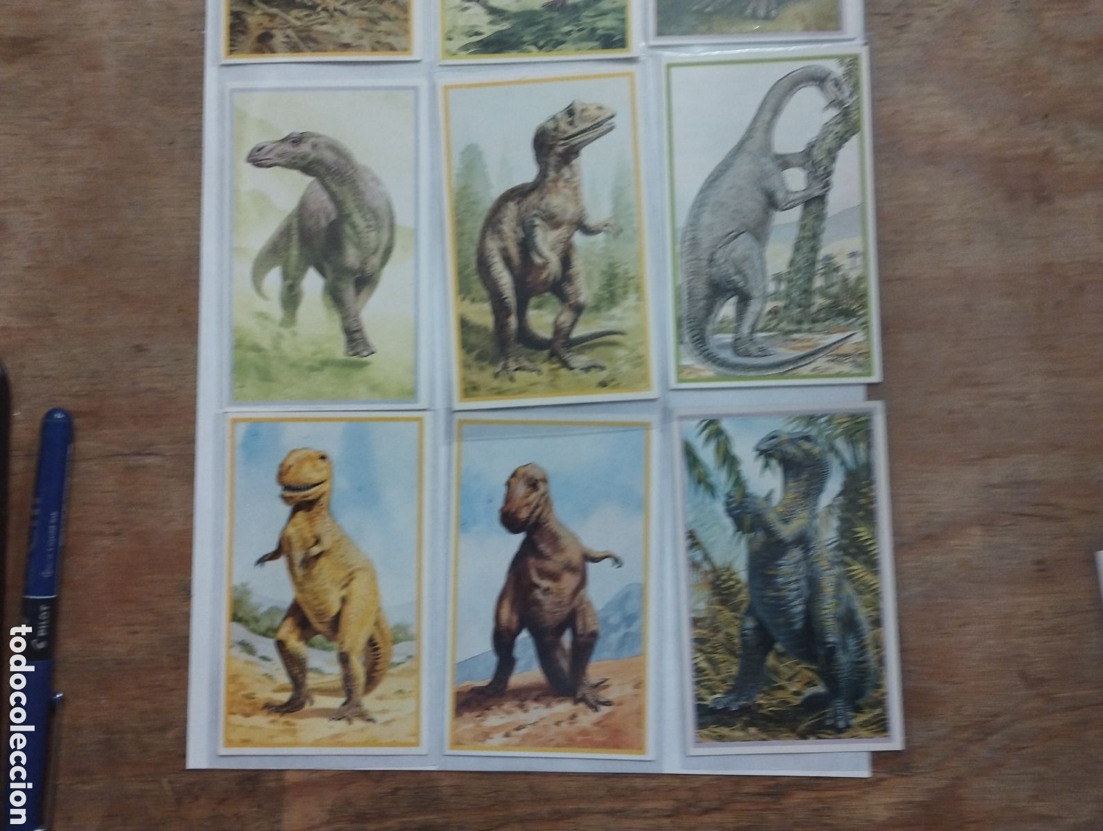 Coleccionismo cromos antiguos: Lote de 9 cromos DINOSAURIOS COME SAURIOS - Foto 2