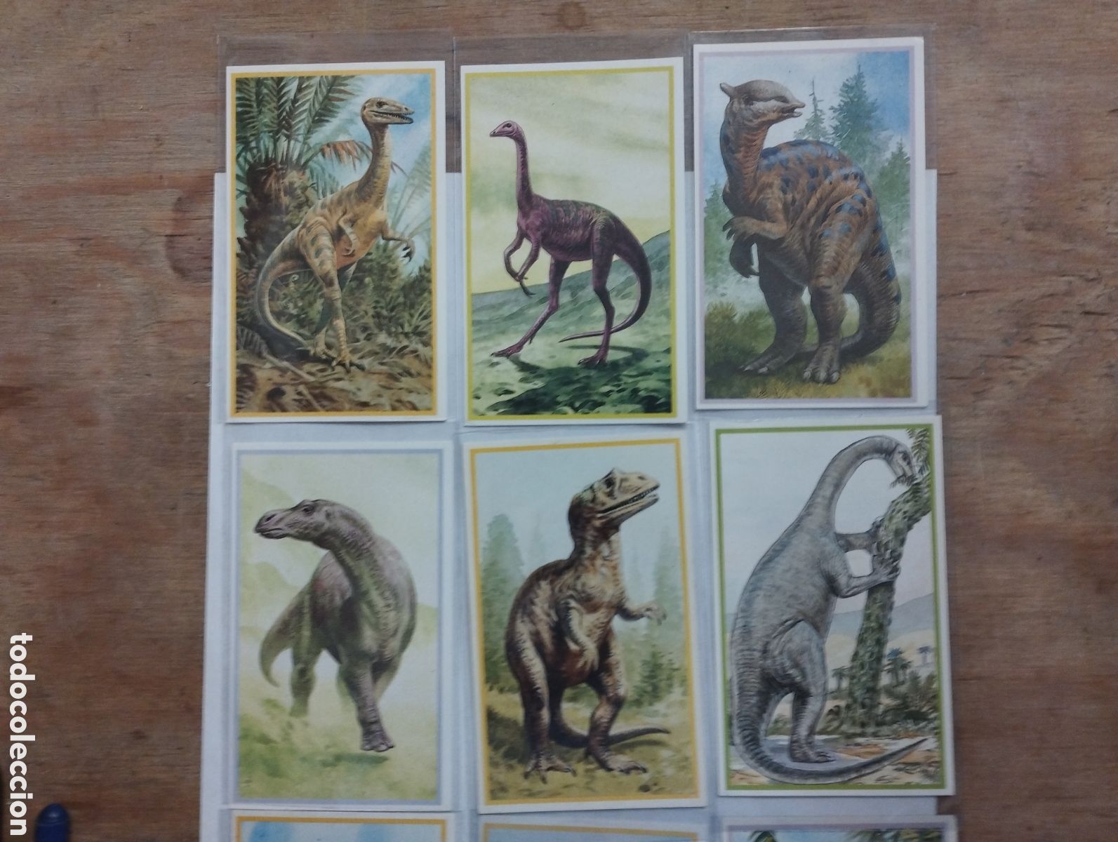 Coleccionismo cromos antiguos: Lote de 9 cromos DINOSAURIOS COME SAURIOS - Foto 3