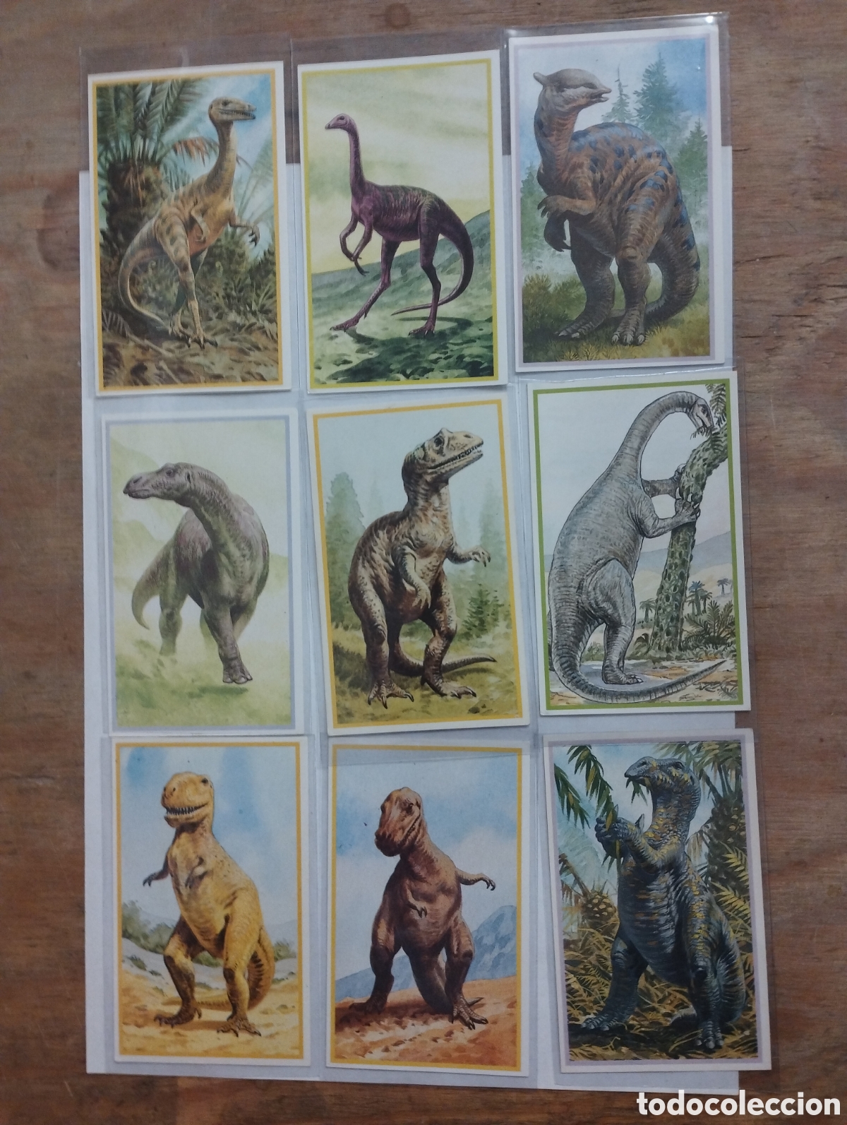 Coleccionismo cromos antiguos: Lote de 9 cromos DINOSAURIOS COME SAURIOS - Foto 1