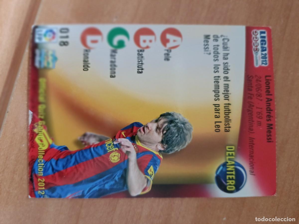 Coleccionismo cromos antiguos: messi liga 2012 barcelona - Foto 2