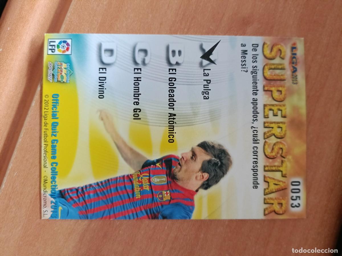 Coleccionismo cromos antiguos: messi liga 2012. barcelona - Foto 2