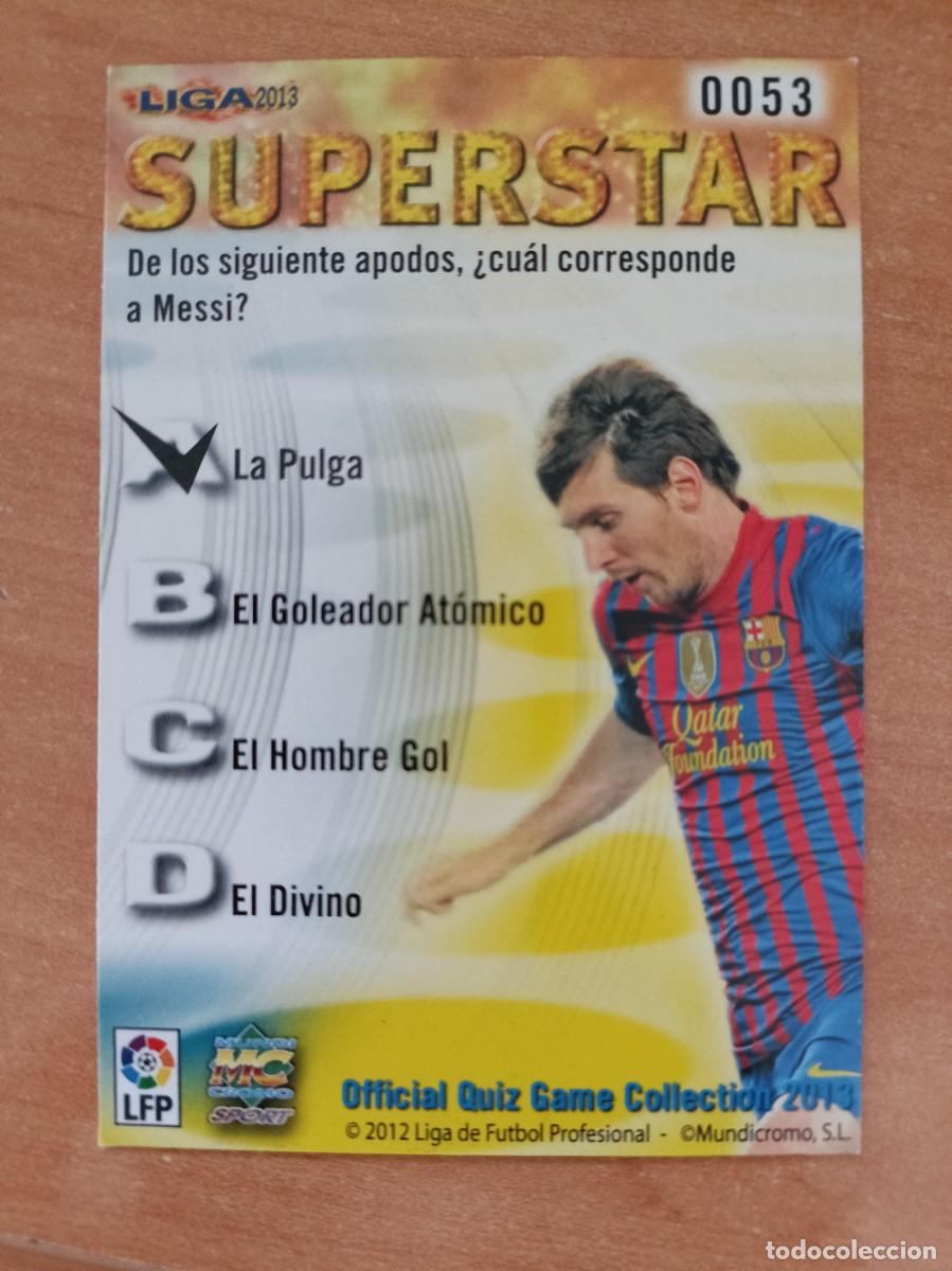 Coleccionismo cromos antiguos: messi liga 2012 barcelona - Foto 2